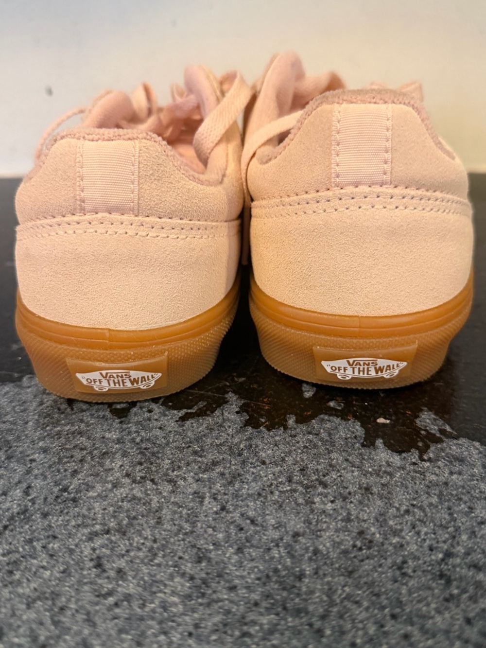 Vans Women's Sz 7.5 Seldan Shoes Translucent Gum Peach Blush Soft Suede Sneakers - Picture 4 of 6